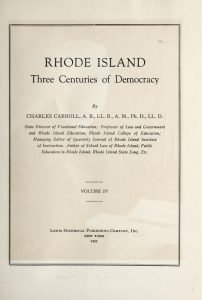 Rhode Island - three centuries of democracy vol 4